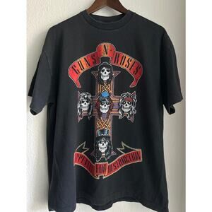 Guns N Roses Tour Appetite for Destruction T-shirt Vintage Reprint Single Stitch
